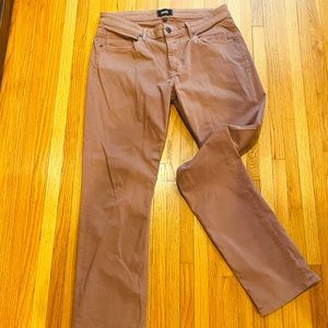Mens light brick color straight leg jeans